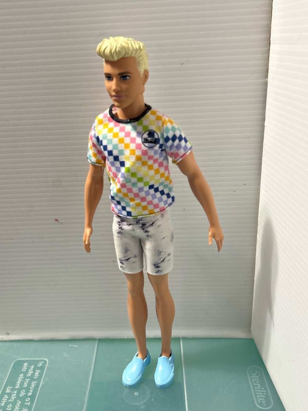 Kids Multicolor Checkered Short Sleeve Tee - White/Multicolor